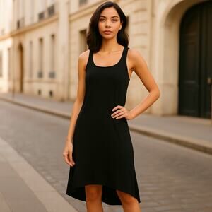 Lamade Black Dress Criss Cross Back